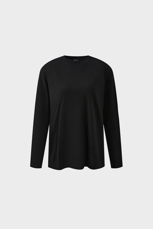 Three-color Tencel wool round neck loose knitted long sleeves