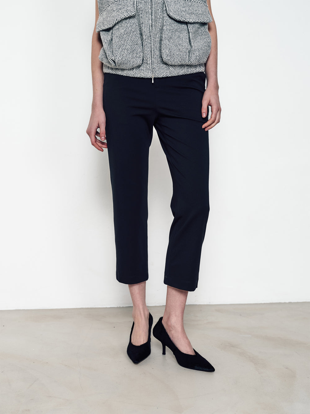 Capri pants stretch straight eight-leg pants