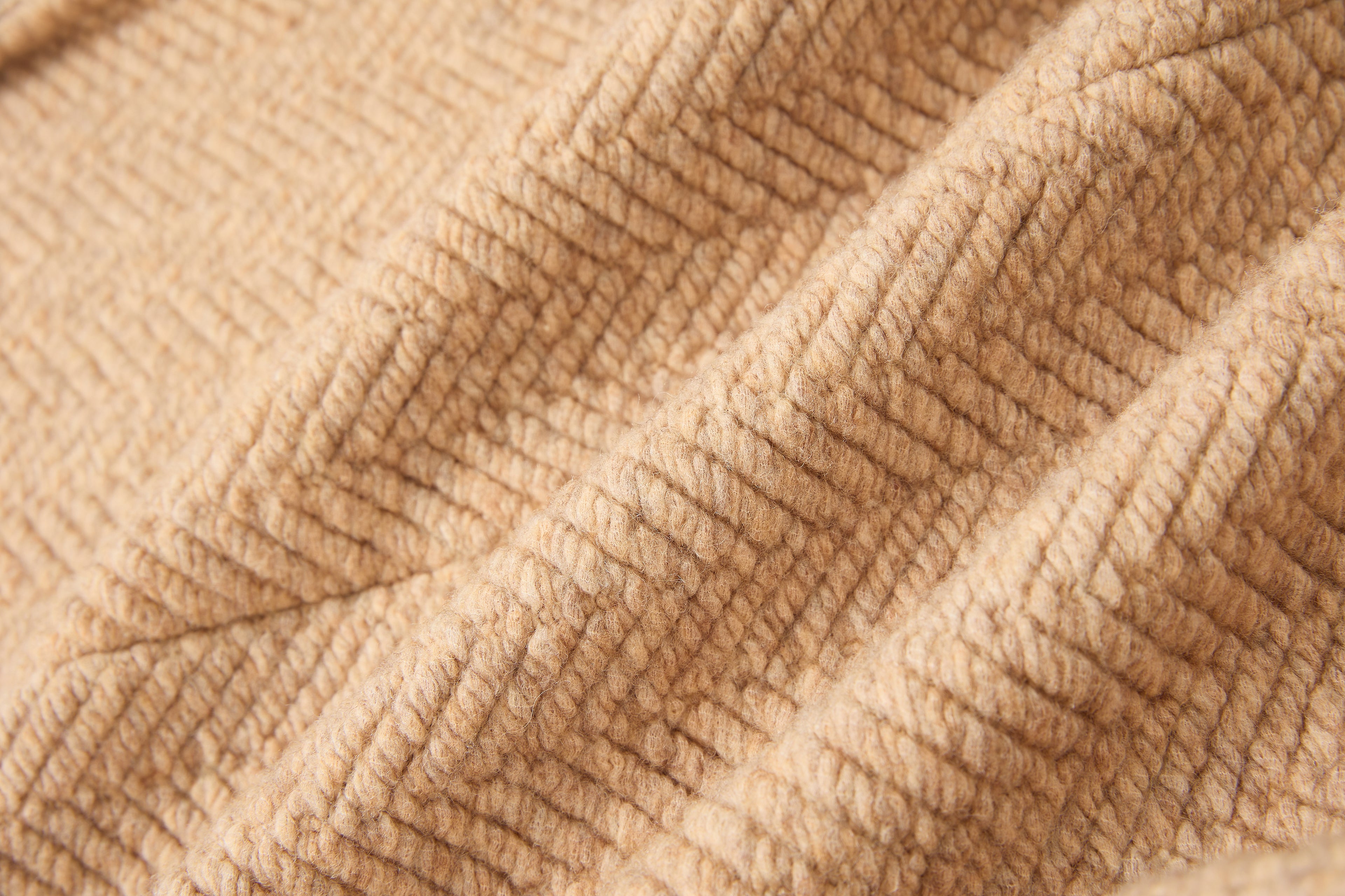 Wool double-breasted lapel coat