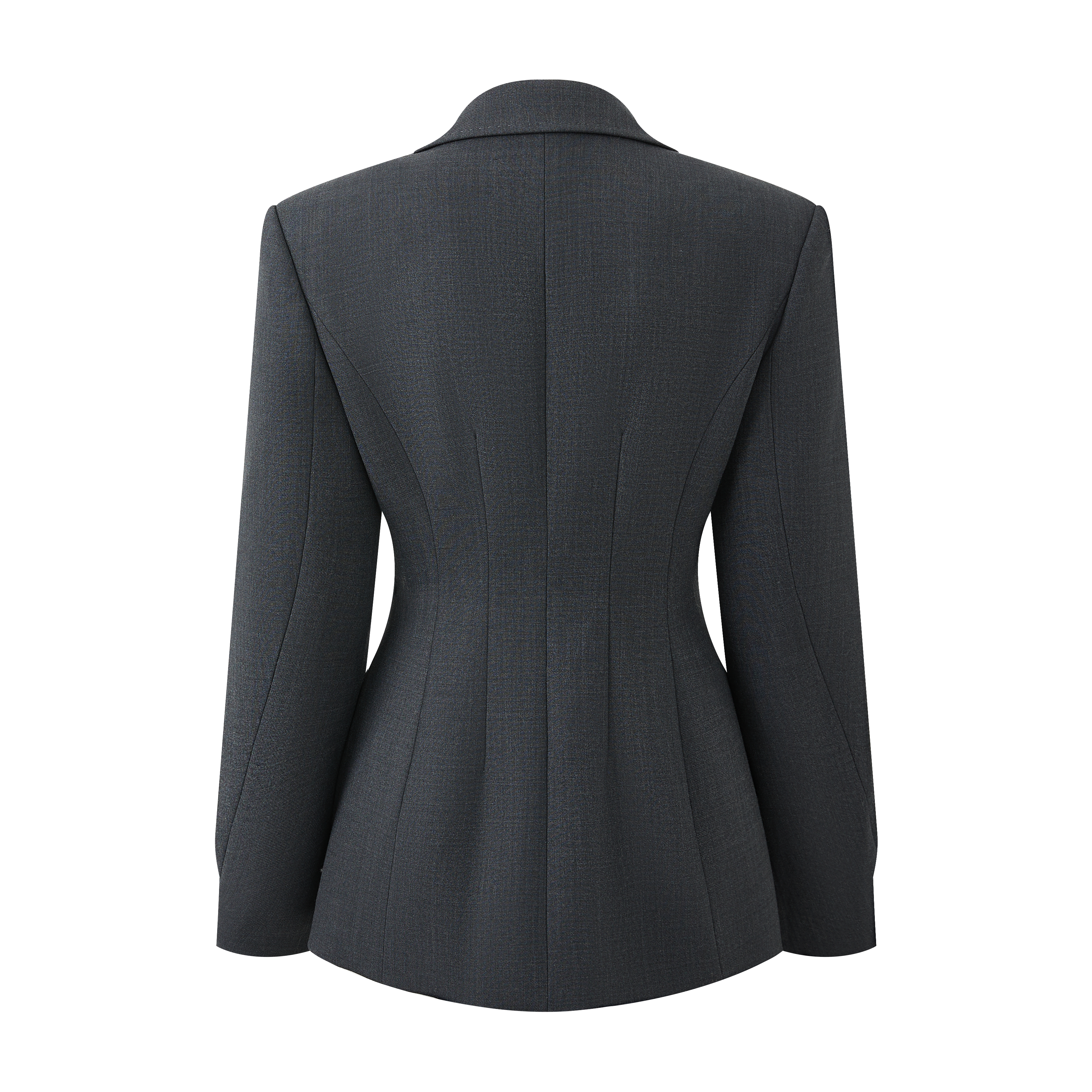Wool fitted suit jacket