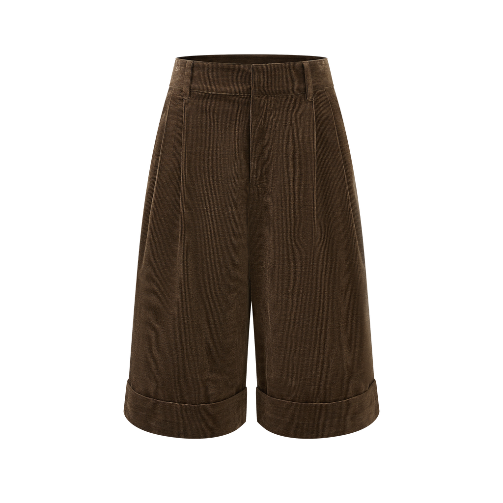 蚕丝匹⻢棉灯芯绒中裤