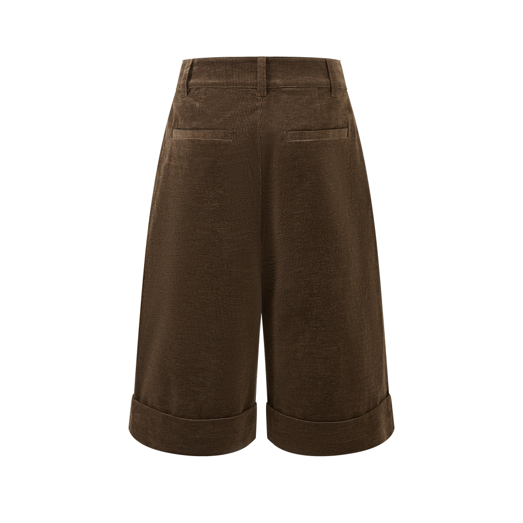 蚕丝匹⻢棉灯芯绒中裤