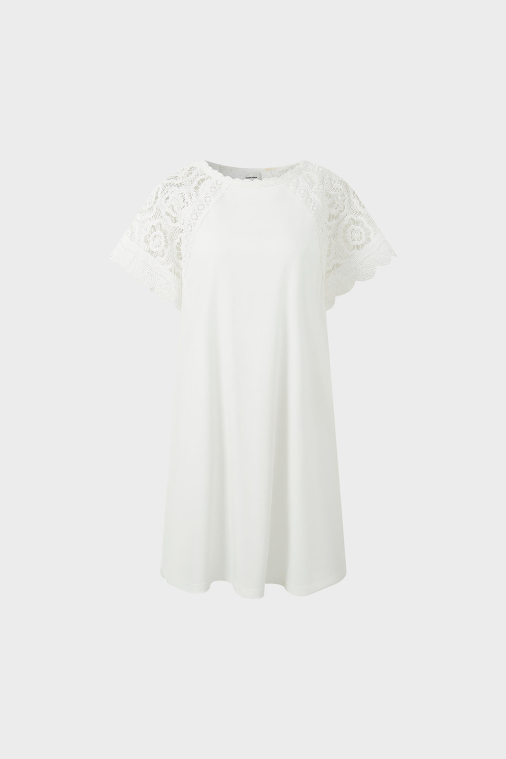 Cotton sheer embroidery T-shirt dress