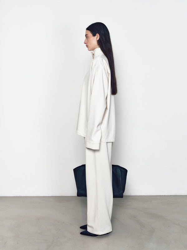 Mulberry silk straight-leg casual pants
