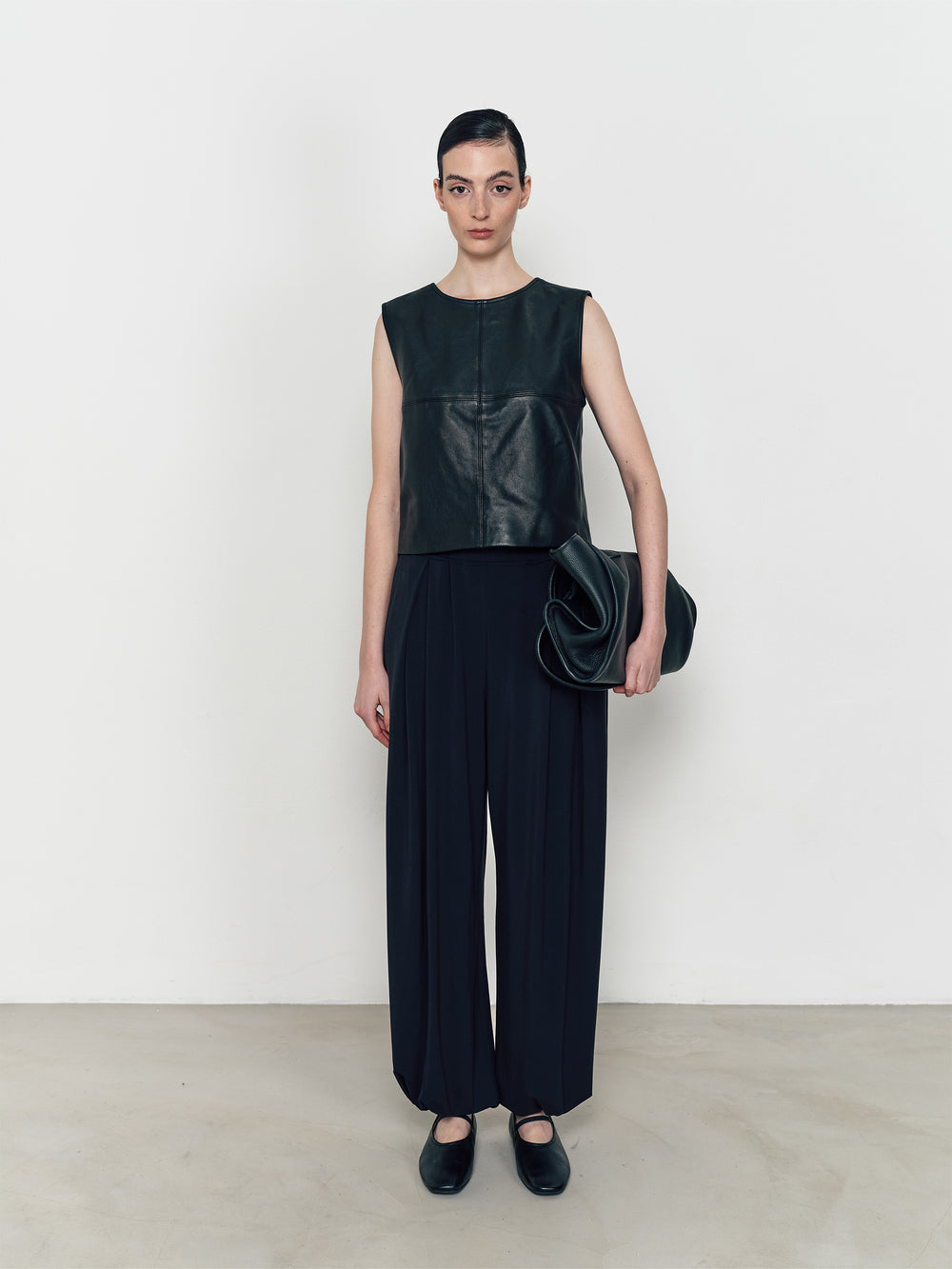 Two-color lantern pants