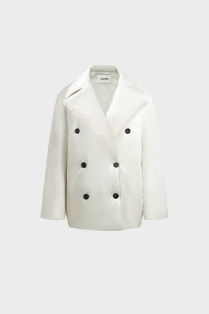 Double-breasted lapel down jacket