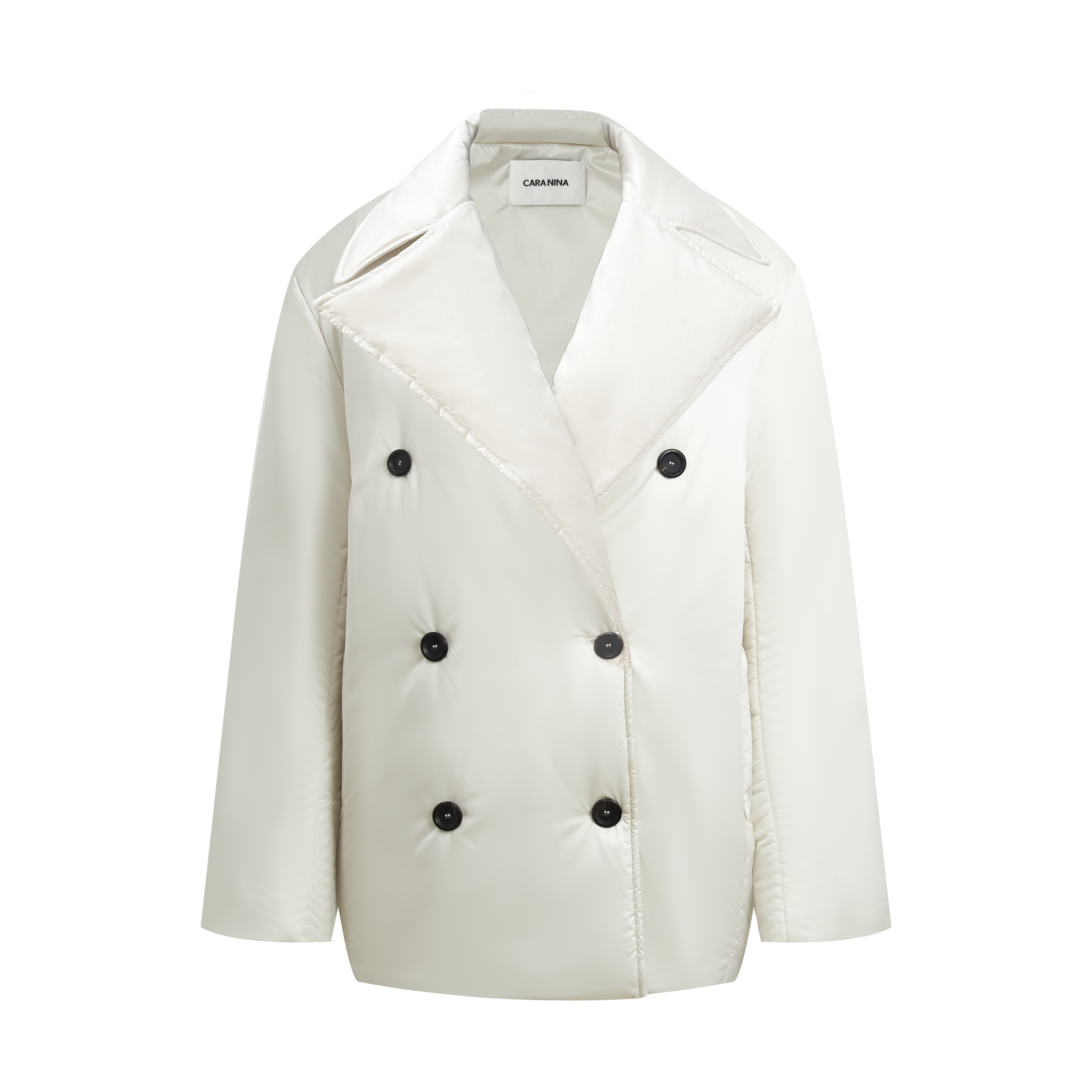 Double-breasted lapel down jacket