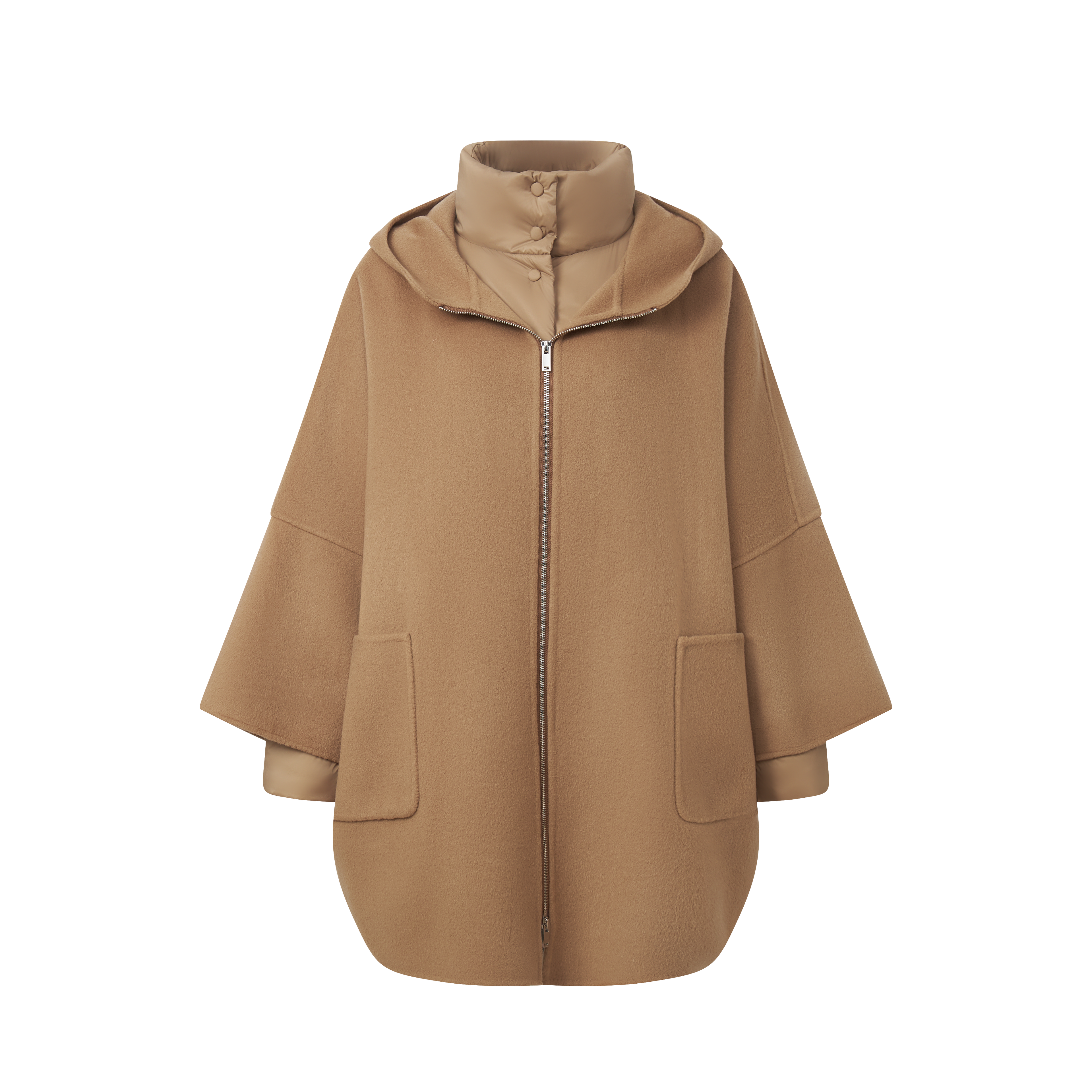 Double-sided wool down jacket