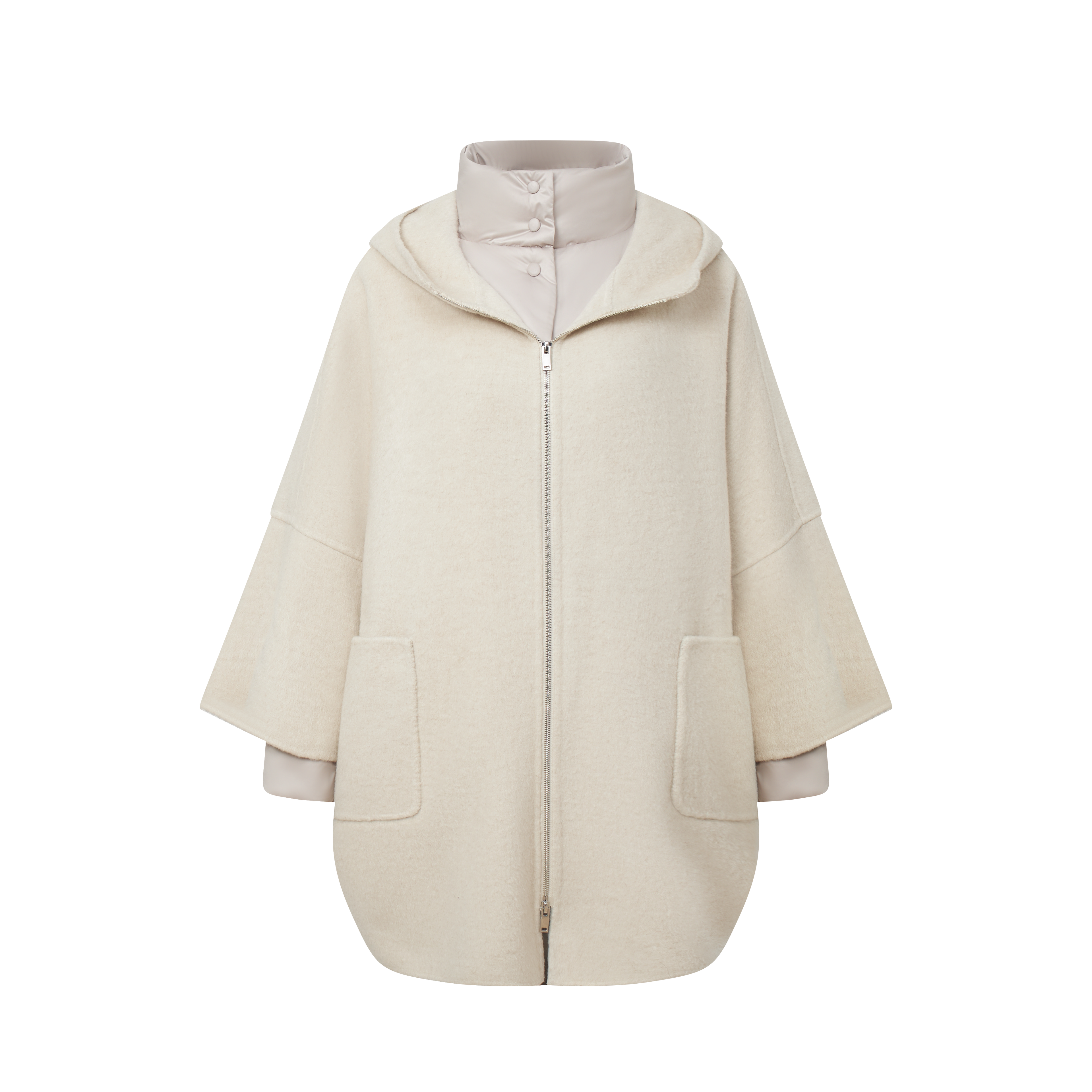 Double-sided wool down jacket