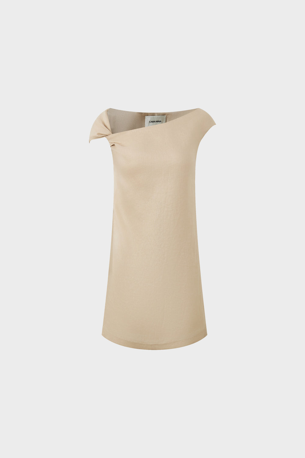 Linen V-neck knot short two-piece dress